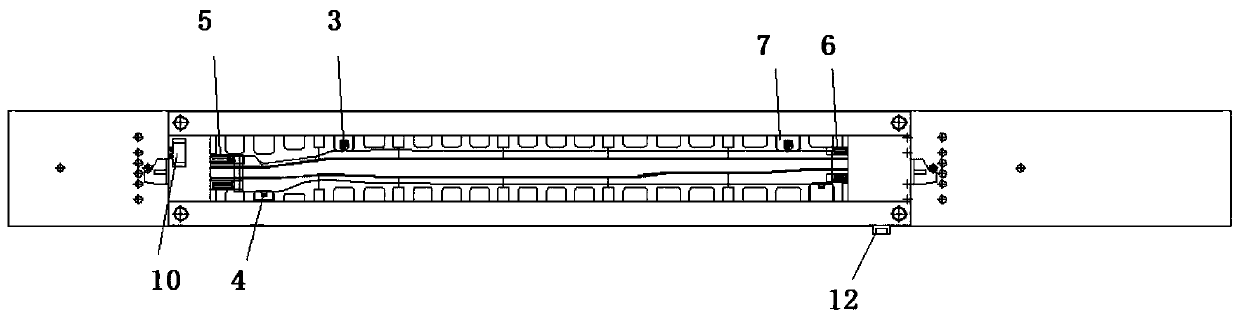 Structure of an automatic positioning system for truck beam forming dies