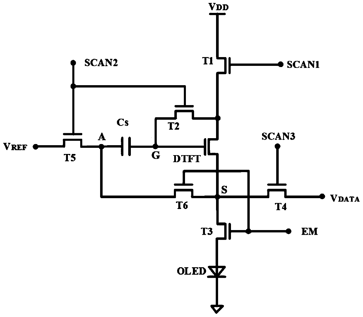 Pixel compensation circuit of AMOLED