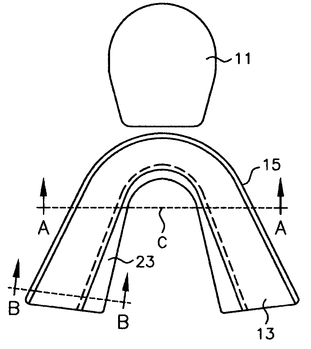 One wall boil and bite dental tray