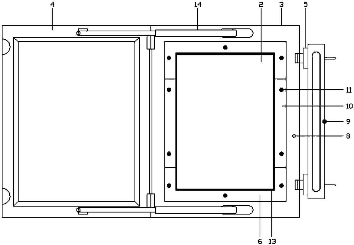 Double-side crossing type automobile battery compartment structure capable of quickly replacing battery