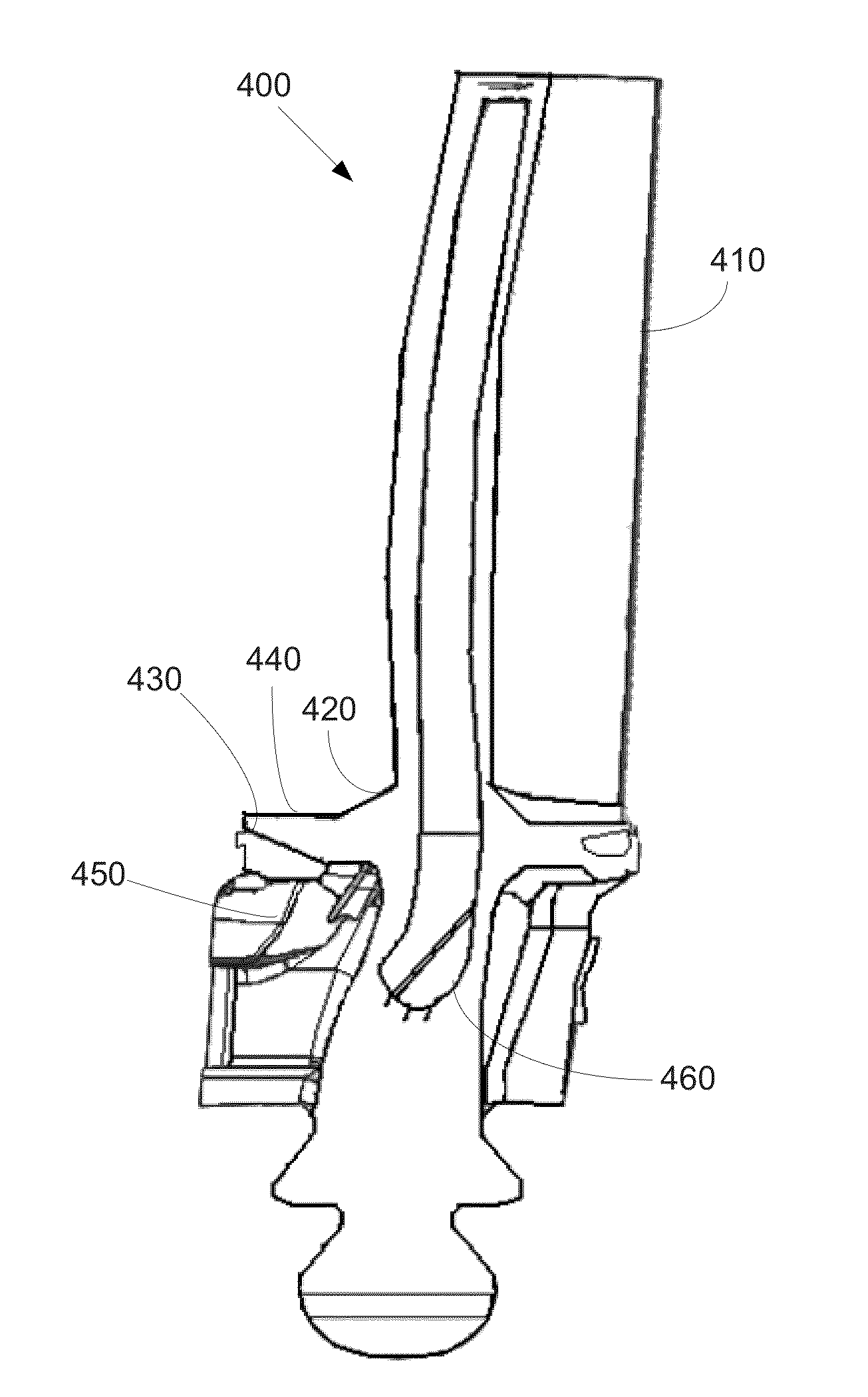 Offset counterbore for airfoil cooling hole