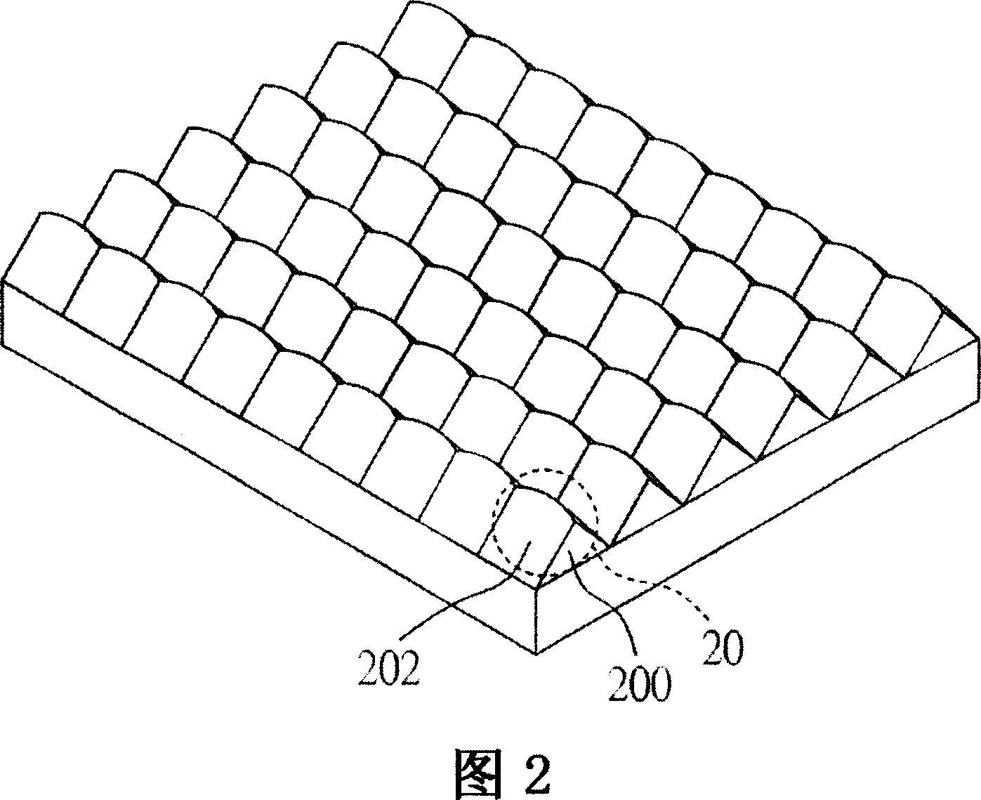 Curvilinear optical modulation component and backlight module with same