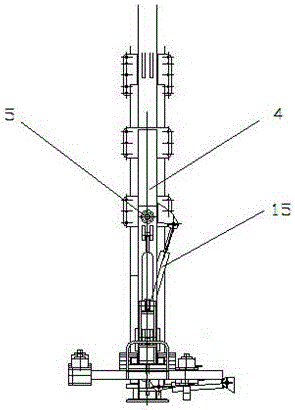 Coring drilling machine mast adjusting mechanism