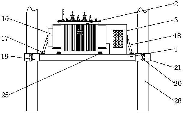 High-stability heat radiation device for transformer