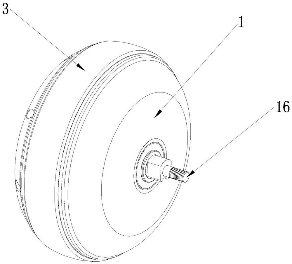 Wheel hub driving integrated wheel of baby carrier