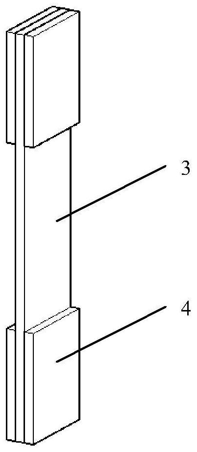 Clamping force test device and test method for tensile test of composite materials after clamping section slips