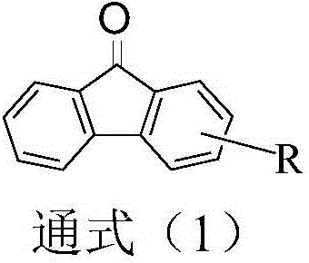 Compound based on monosubstituent-9-fluorenone and application thereof