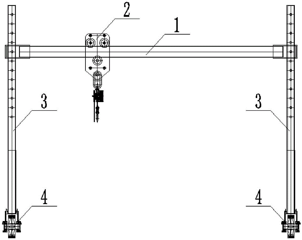 Hanging bracket special for movement of steel rail and application method of hanging bracket
