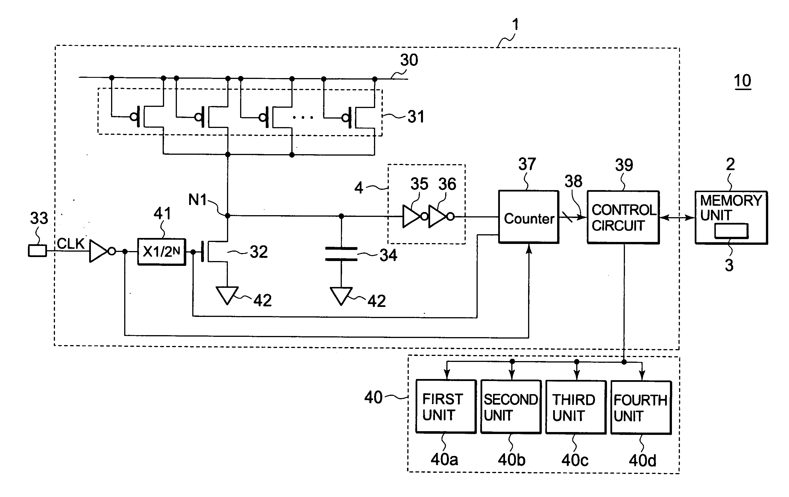 Apparatus, circuit and method of monitoring circuit characteristic