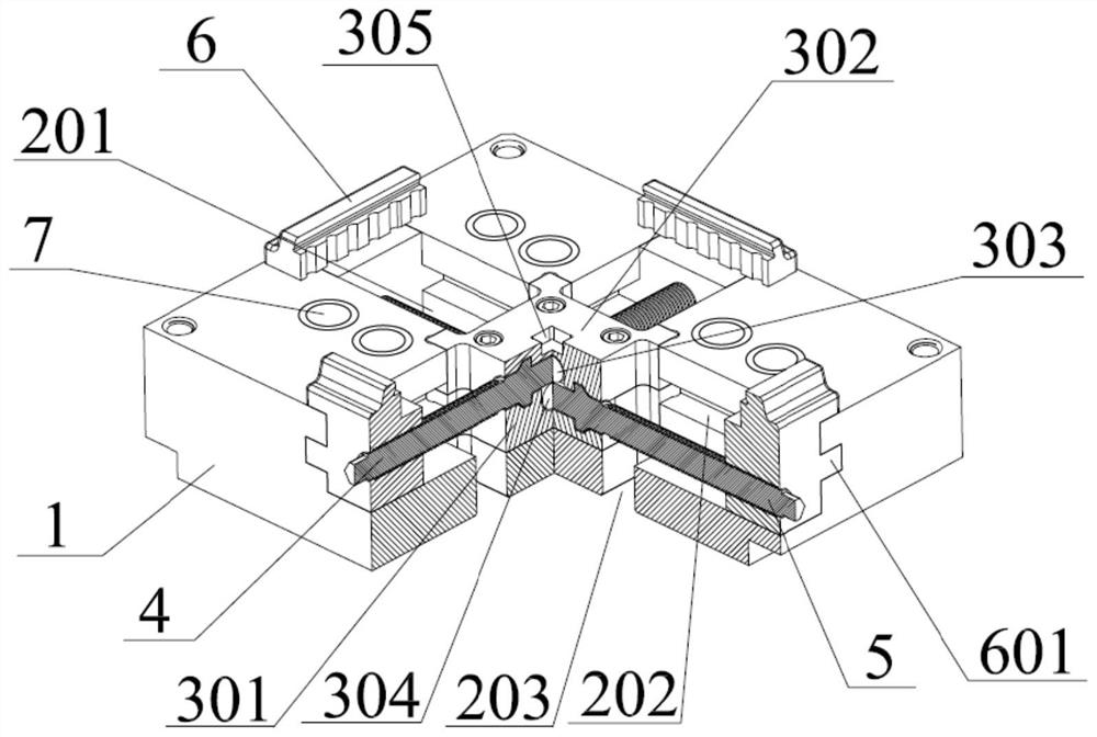 Four-side centering clamp and batch clamping system