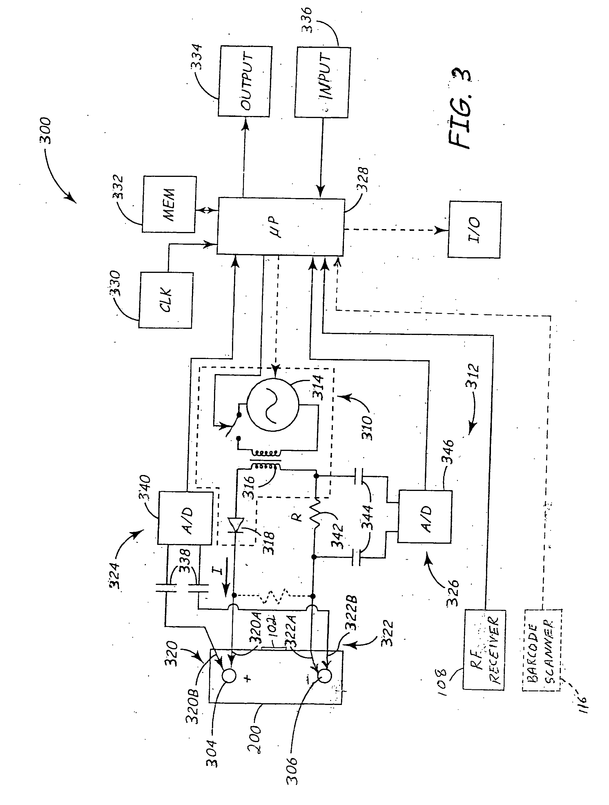 System for automatically gathering battery information for use during battery testing/charging