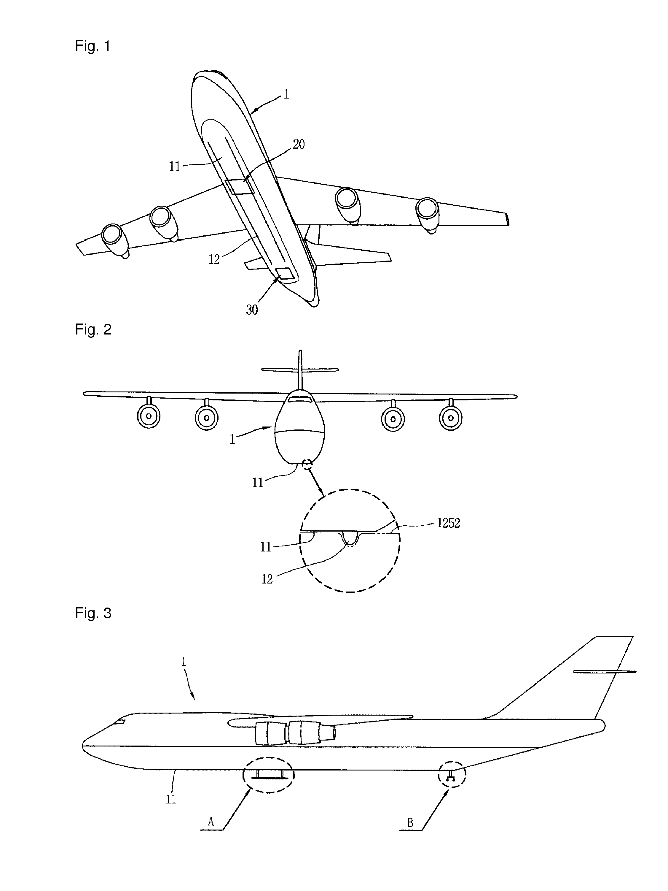 Aircraft capable of takeoff/landing via the fuselage thereof, and takeoff/landing system for the aircraft