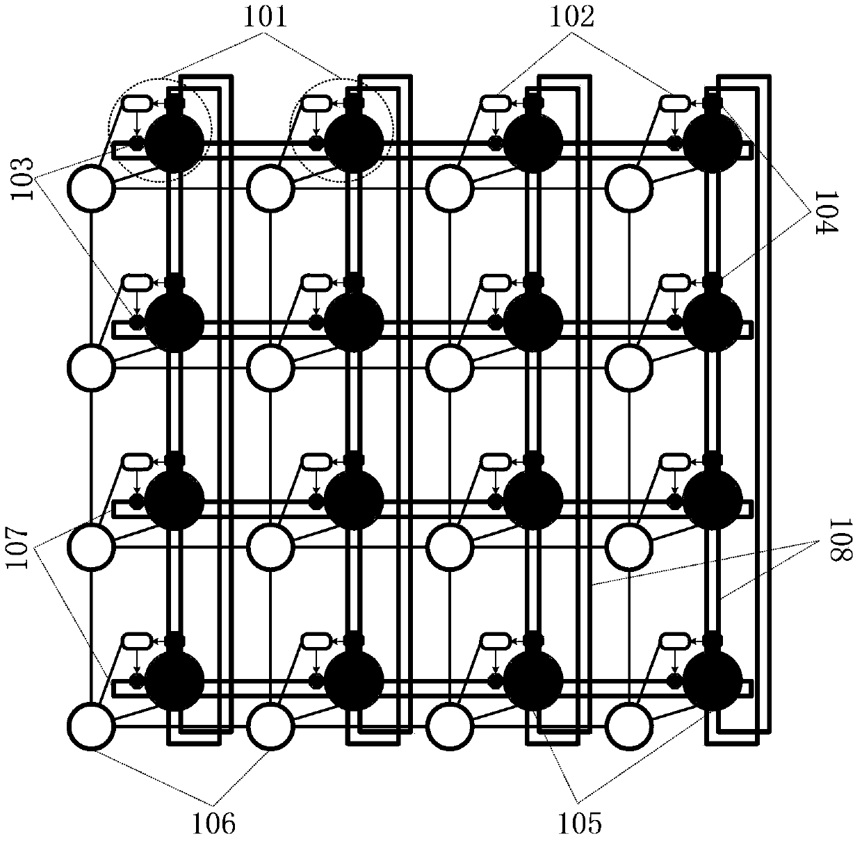 Optical on-chip network system of non-blocking communication and communication method thereof