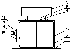 Raw material mixing device for production of spray-formed alloy material