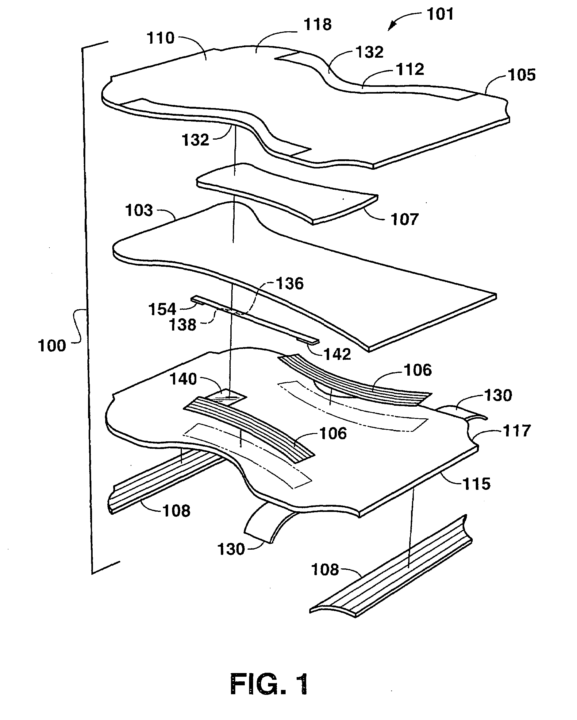 Absorbent article containing lateral flow assay device