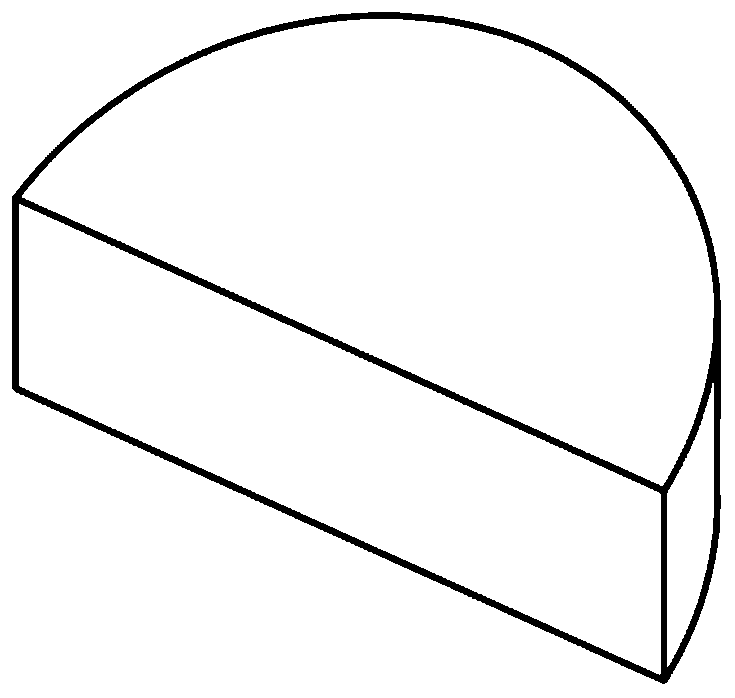Preparation method of high-compacted semicircular bentonite block for cushioning material test bench