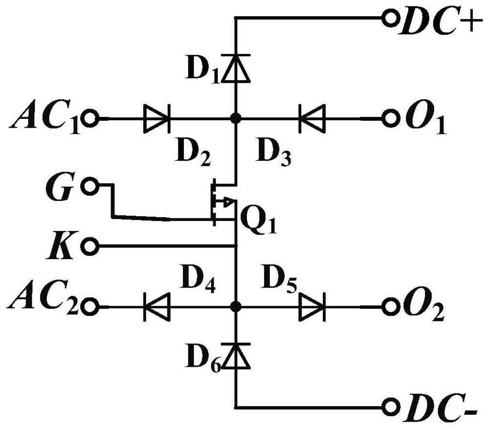 A double-sided structure silicon carbide power module for Vienna rectification and its preparation method