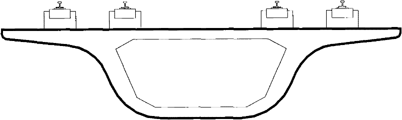 Prestressed concrete three-web trough girder