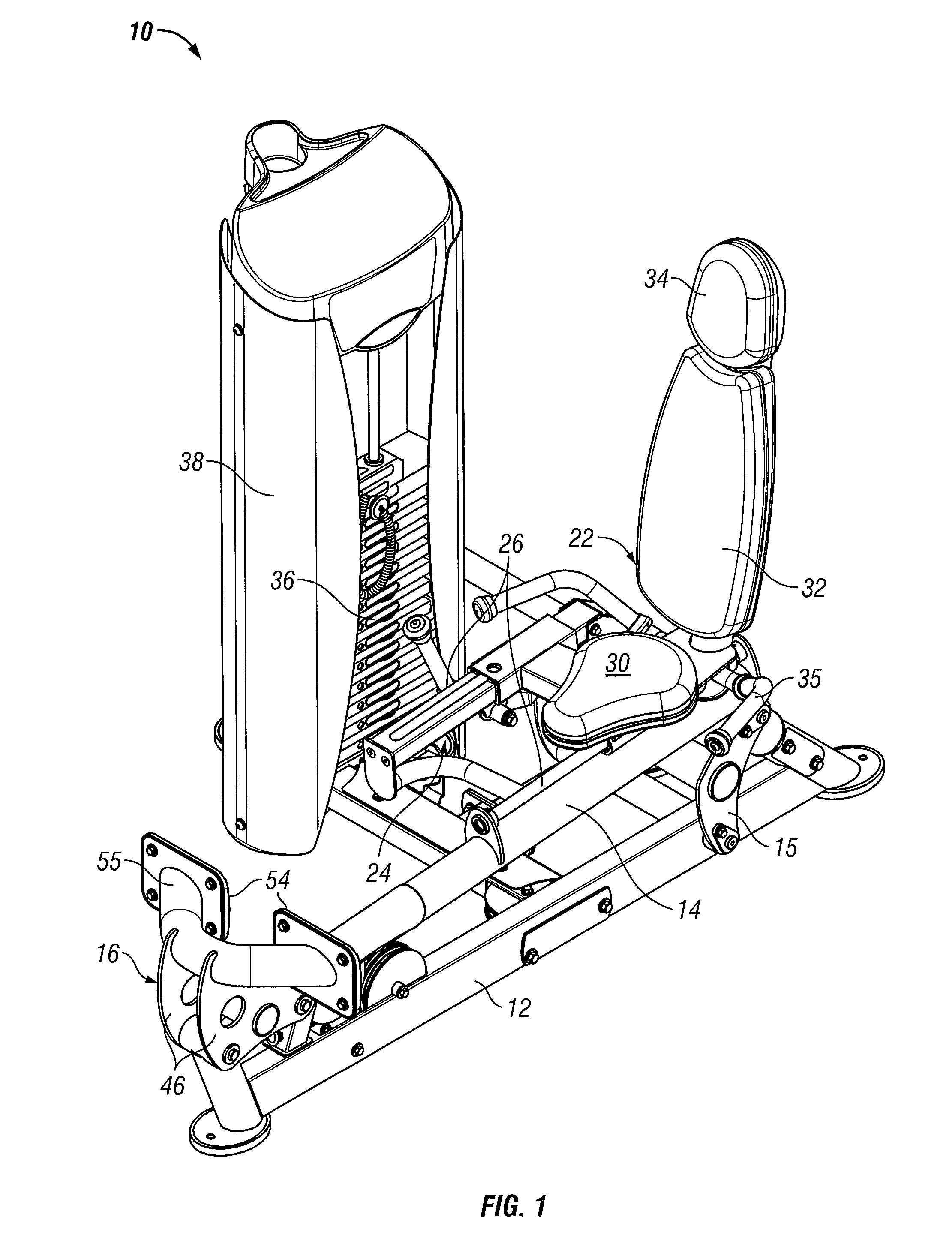Calf exercise machine with rocking user support