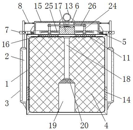 A fire-proof and flame-retardant system for self-checking the temperature of building fresh air exhaust ducts