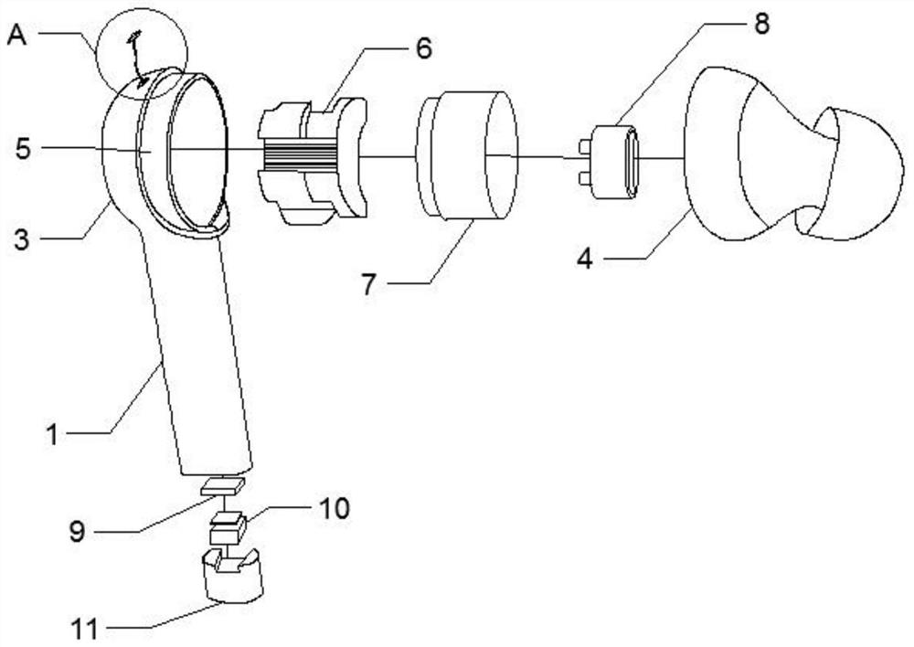 Antiskid high-definition Bluetooth earphone and Bluetooth earphone control method