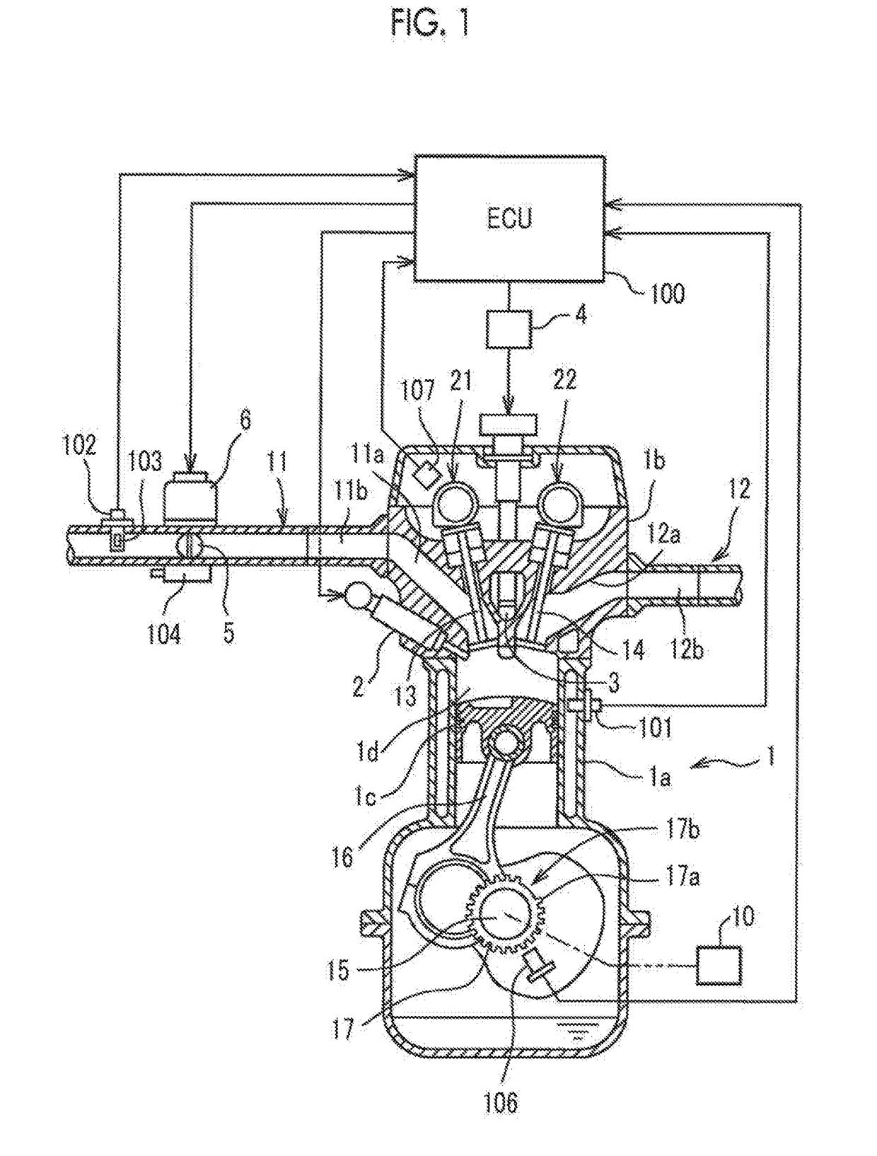 Control device for engine and control method of engine