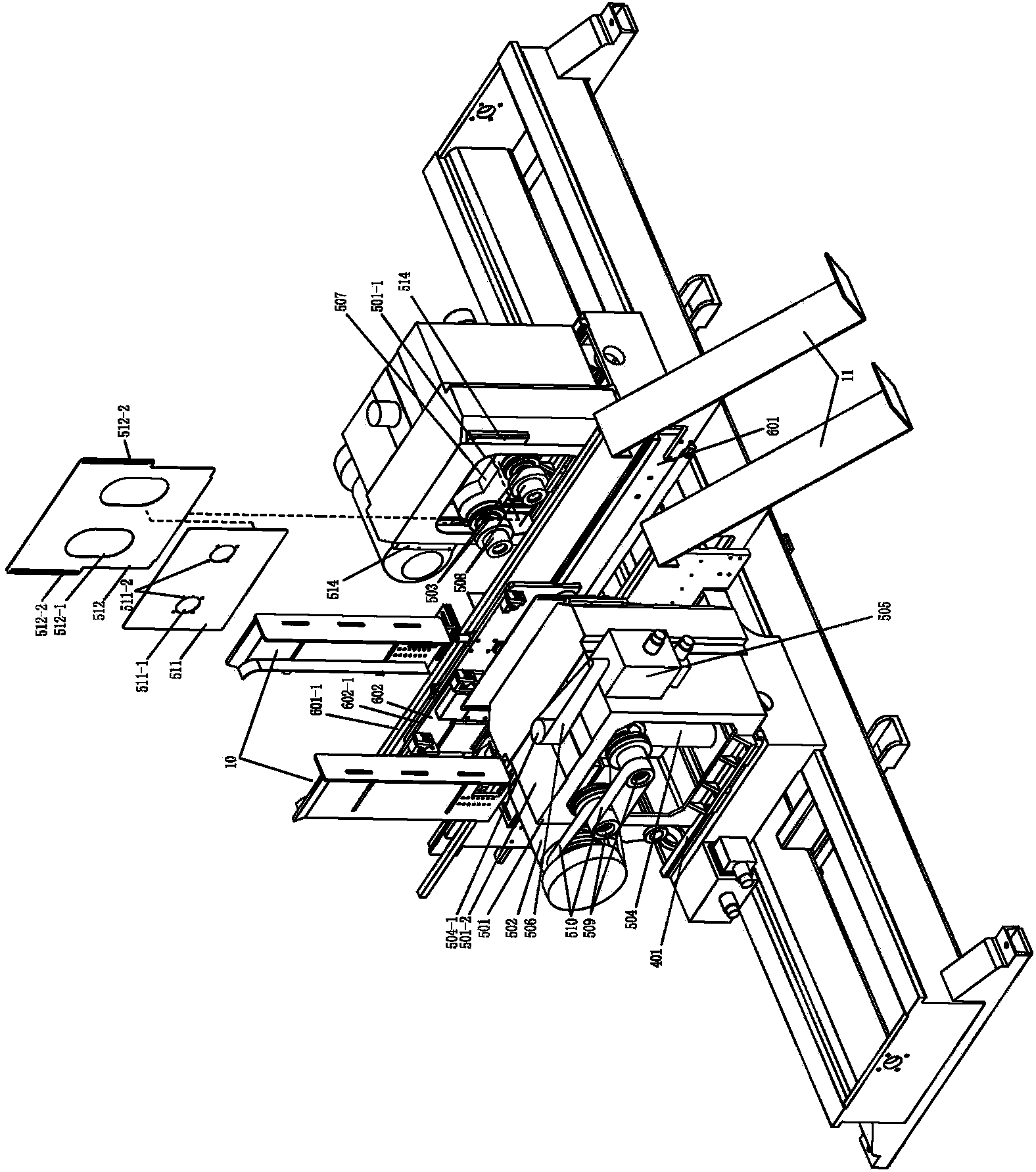 A CNC automatic double-end tenoning machine