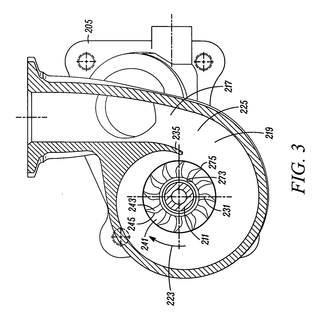 Axial turbine wheel