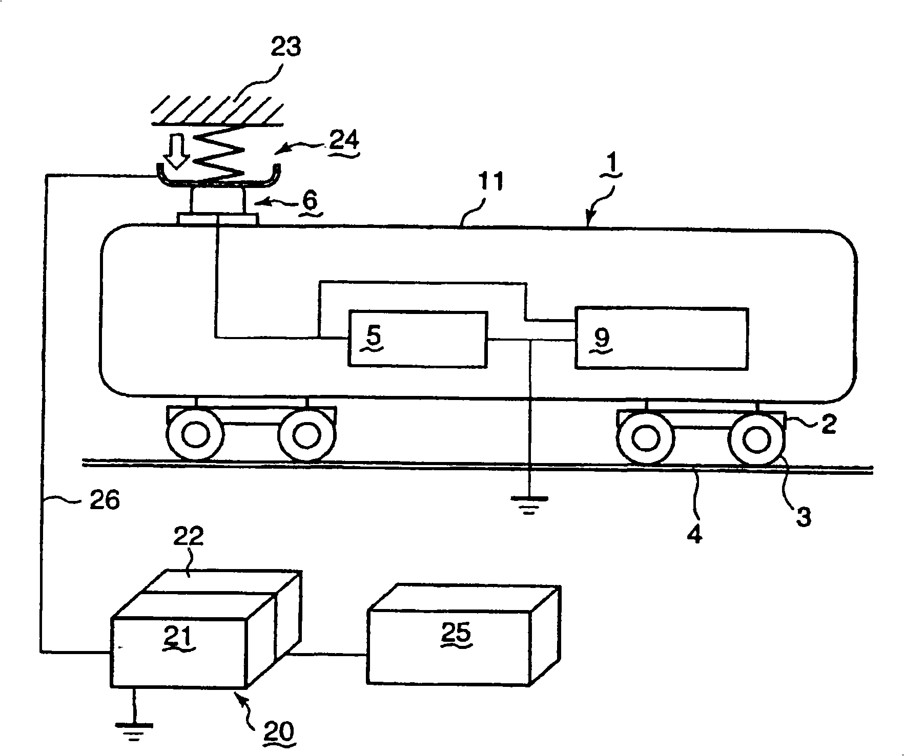 Catenary-less transportation system and its charging method