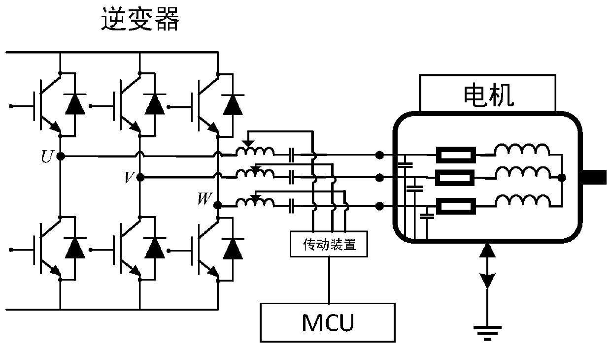 A common mode current suppression circuit for motor drive system