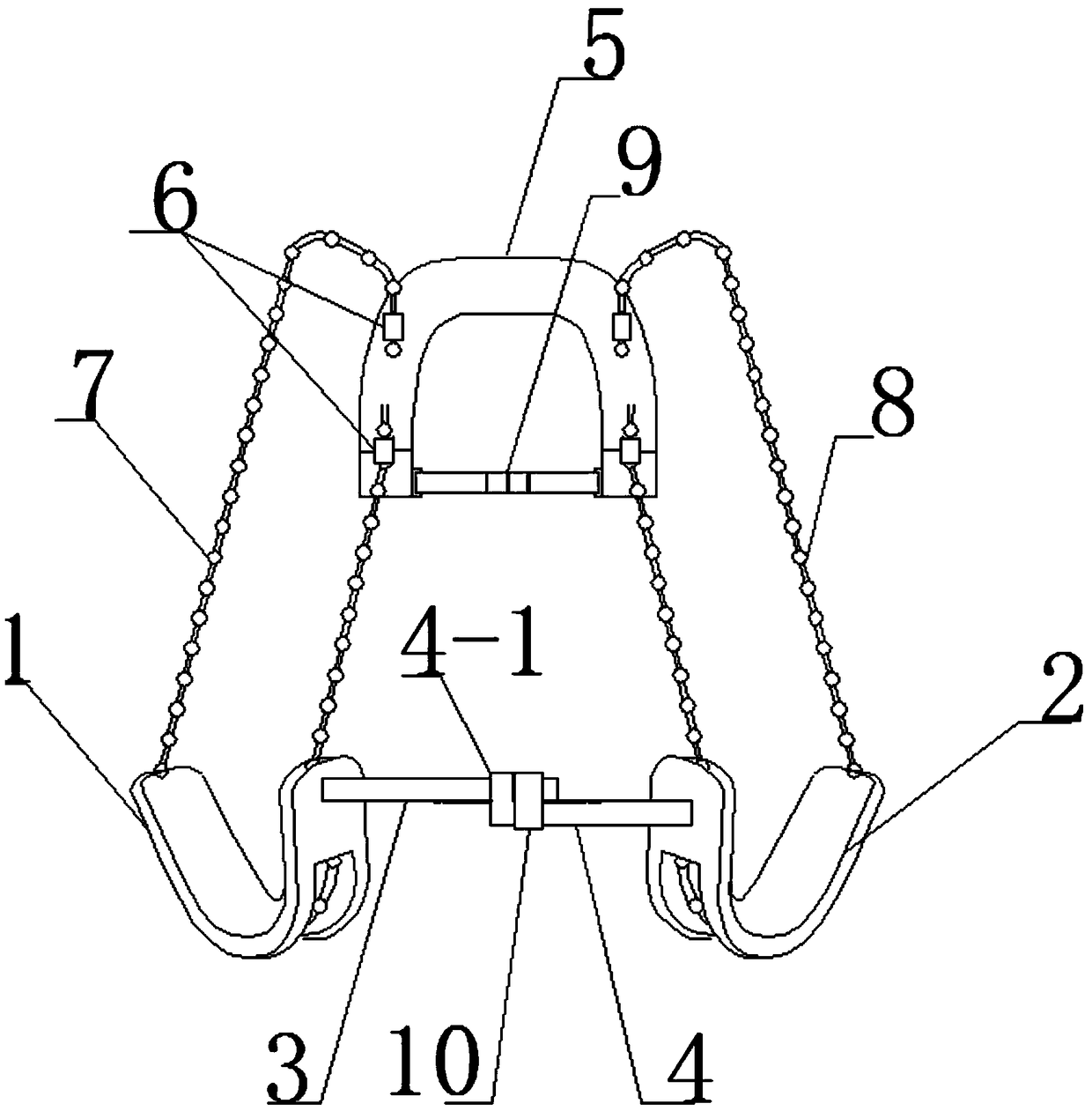 Orthopedic harness used for treating acetabular dysplasia of infants