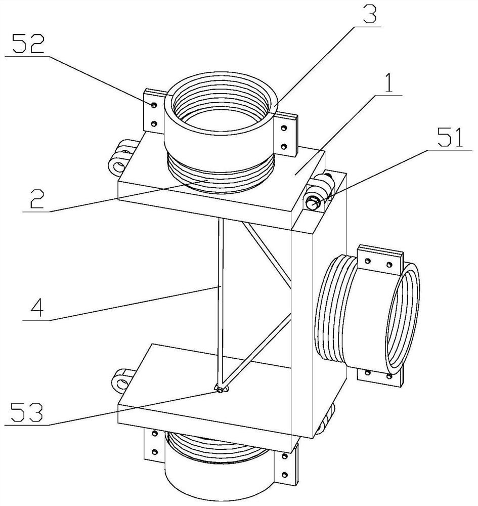 Plane steel truss node connecting device