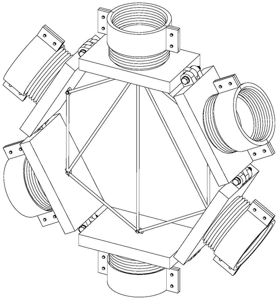 Plane steel truss node connecting device