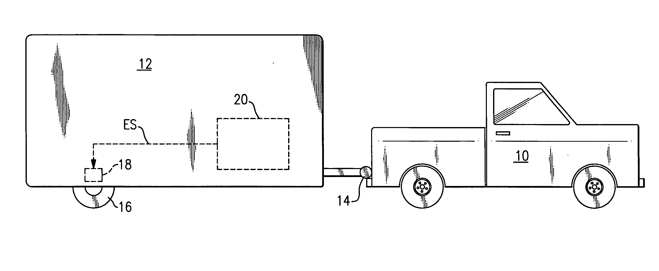 Hydraulic full power brake system for trailers