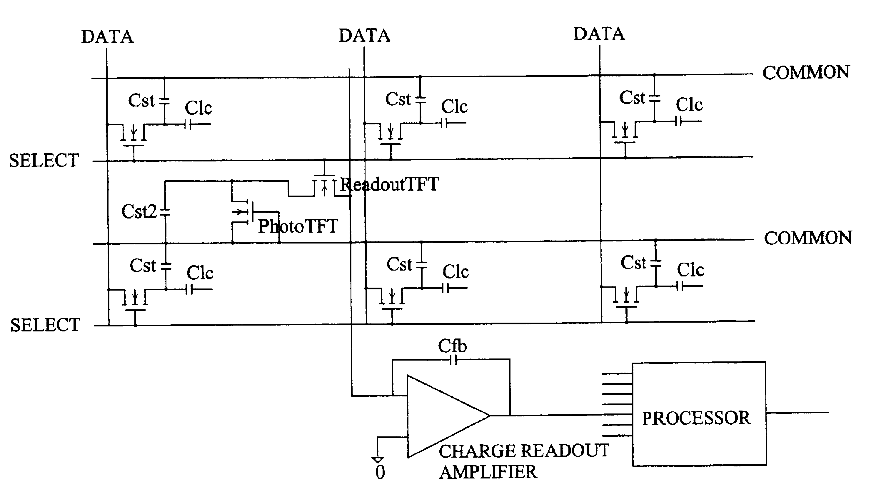 Light sensitive display which senses decreases in light