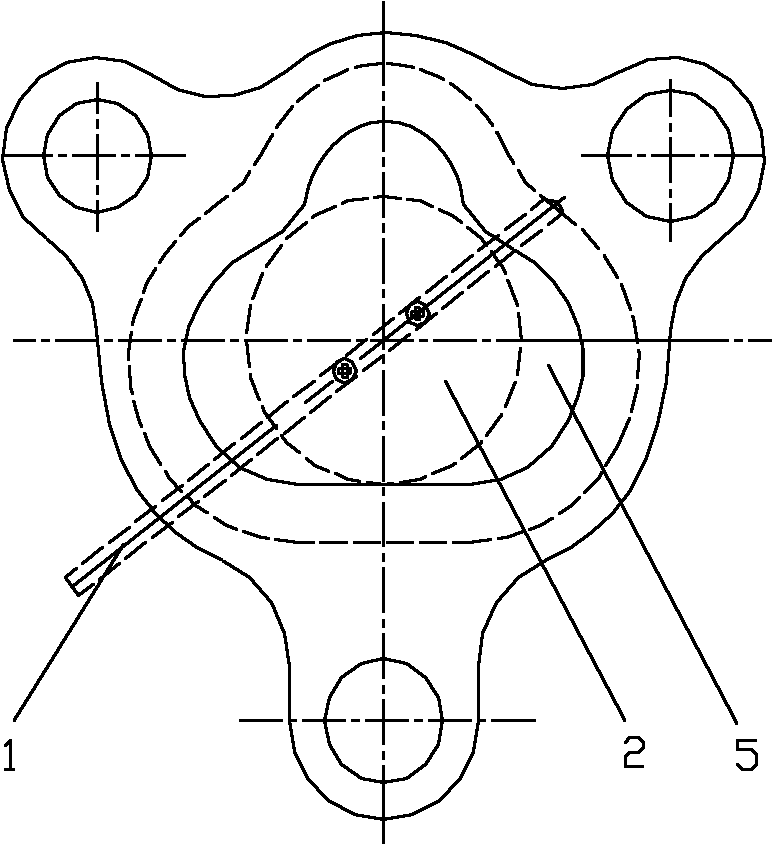 Internal combustion engine and variable inclined-shaft vortex adjusting mechanism