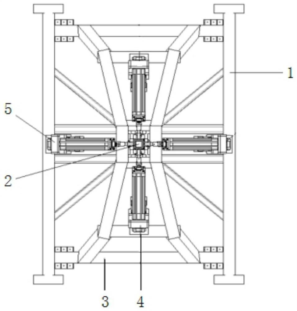 Symmetrically-arranged full-decoupling two-axis swing mechanism