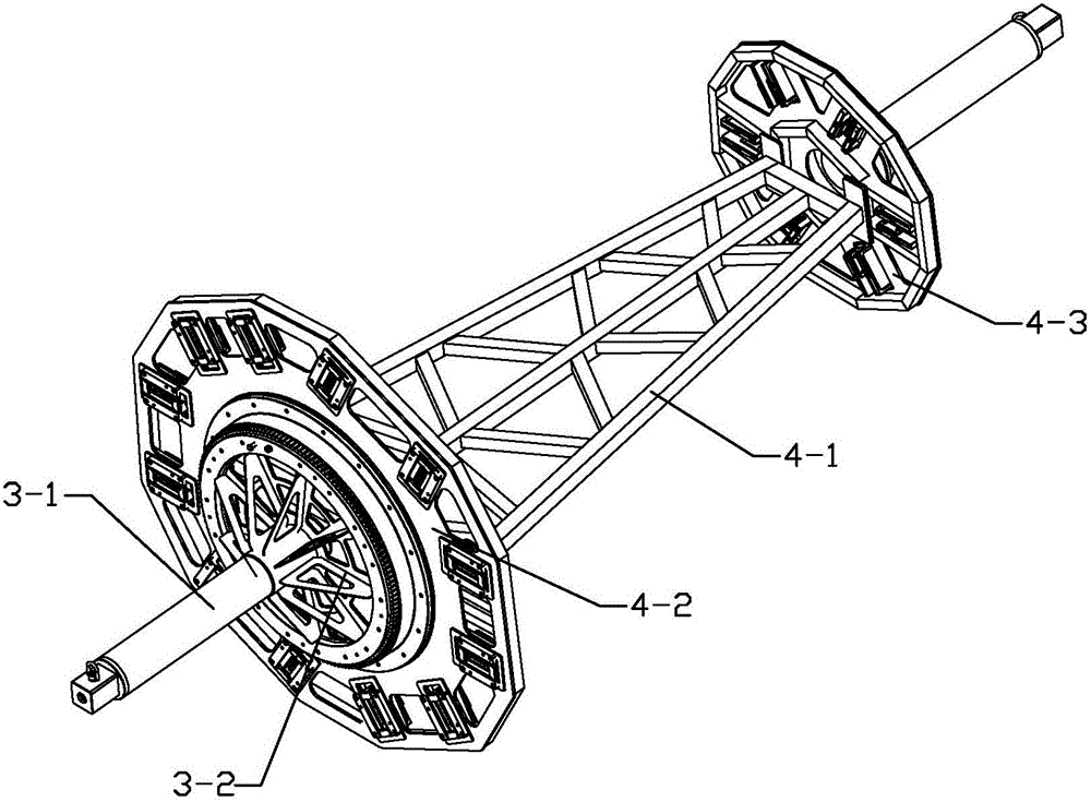 A composite material aircraft fuselage barrel section integral molding die