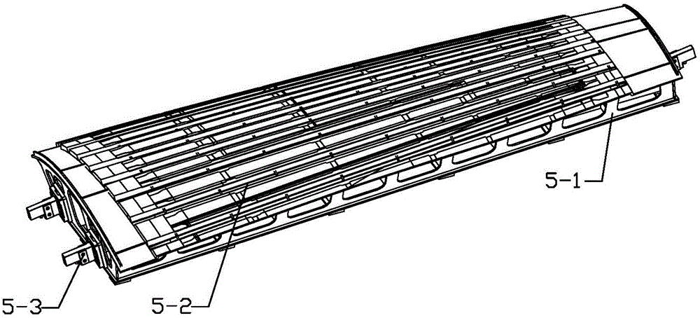 A composite material aircraft fuselage barrel section integral molding die
