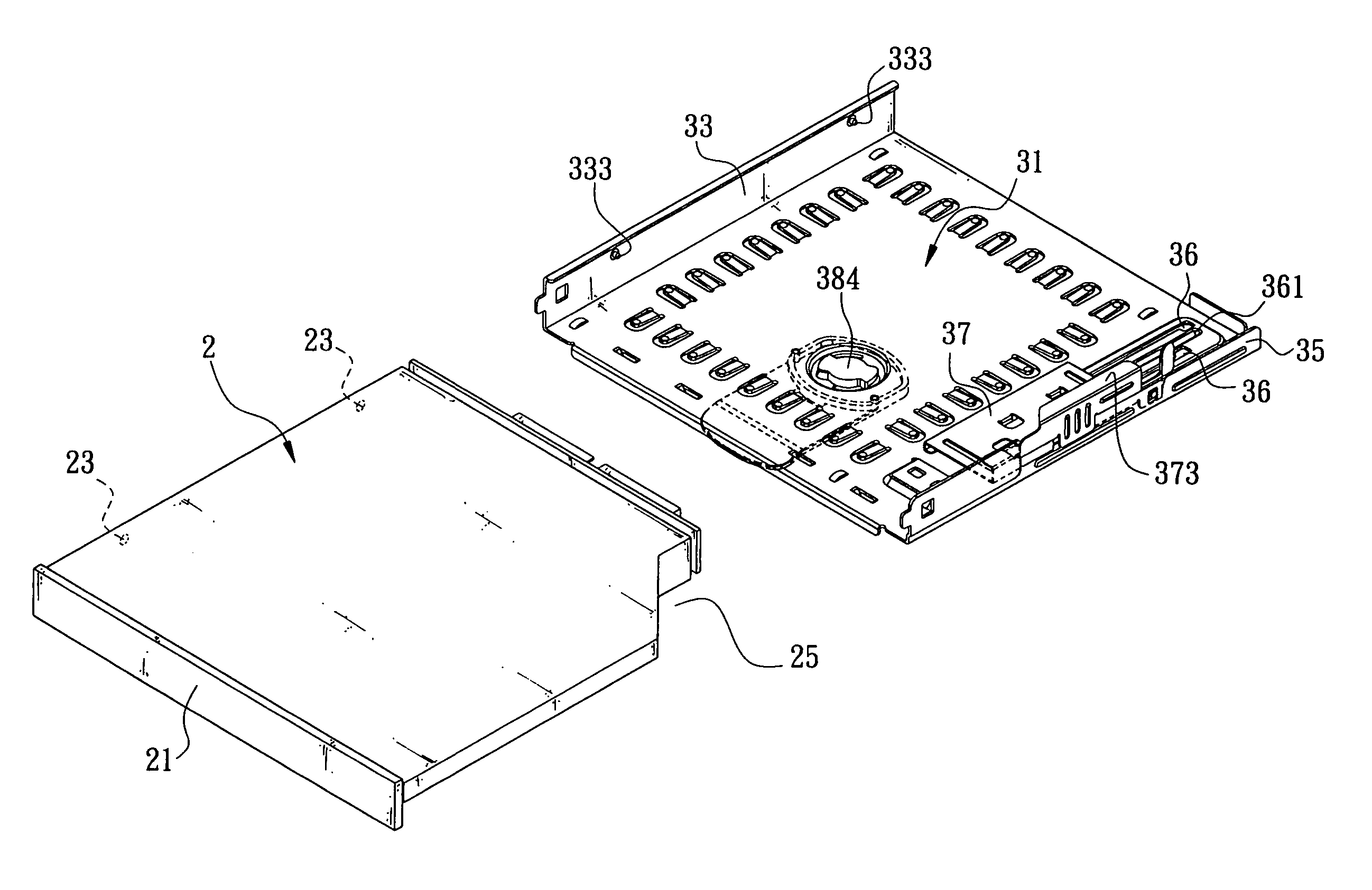 Fixing mechanism of an electronic device