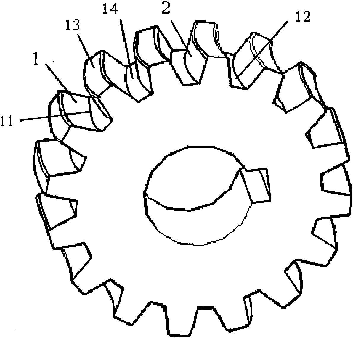 Gear with epicycloid-shaped tooth trace