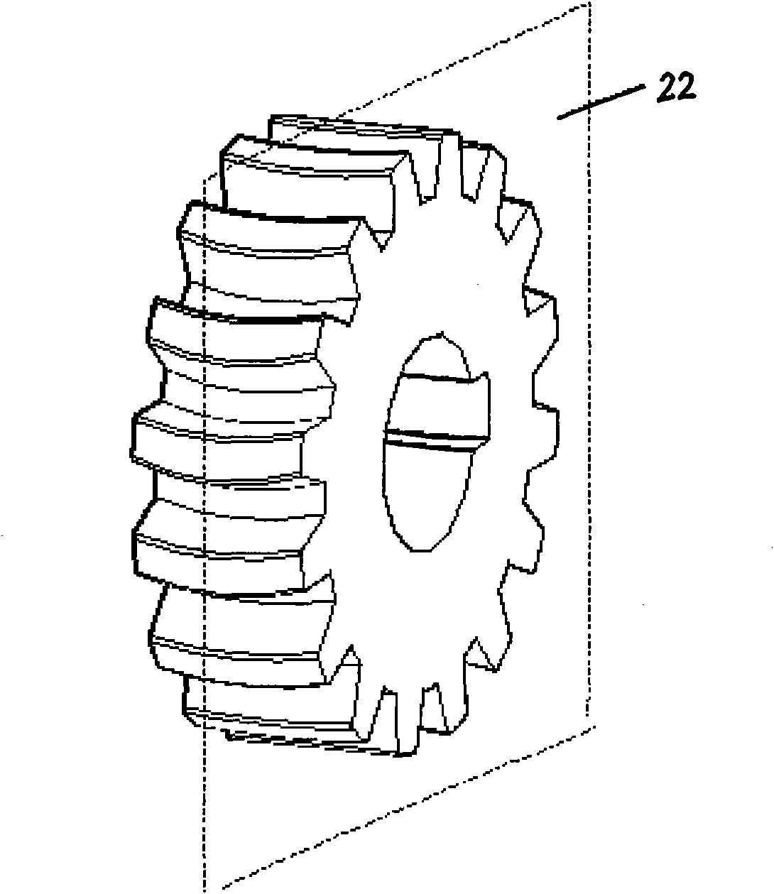 Gear with epicycloid-shaped tooth trace