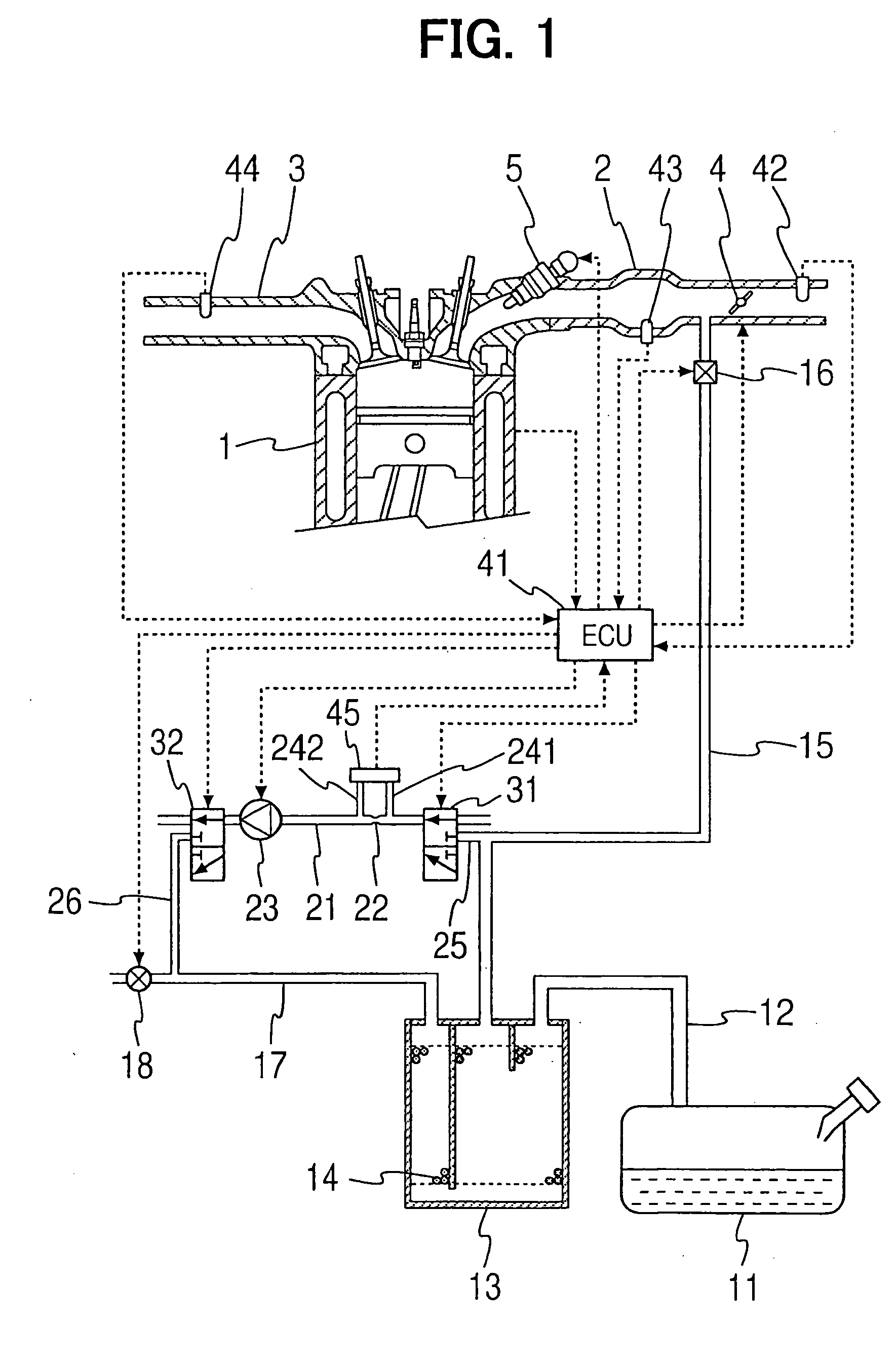 Fuel vapor treatment system for internal combustion engine