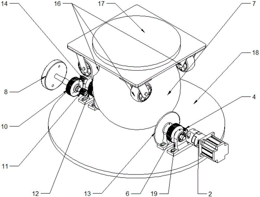 Mechanical transmission unit of engineering drawing universal projection demonstration device