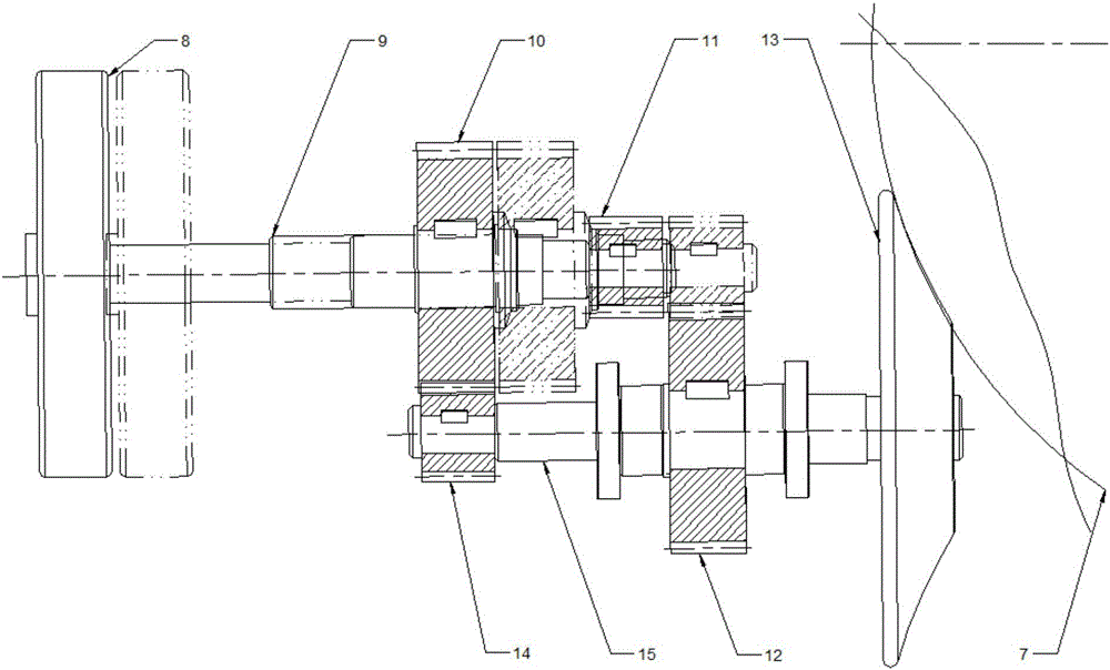 Mechanical transmission unit of engineering drawing universal projection demonstration device