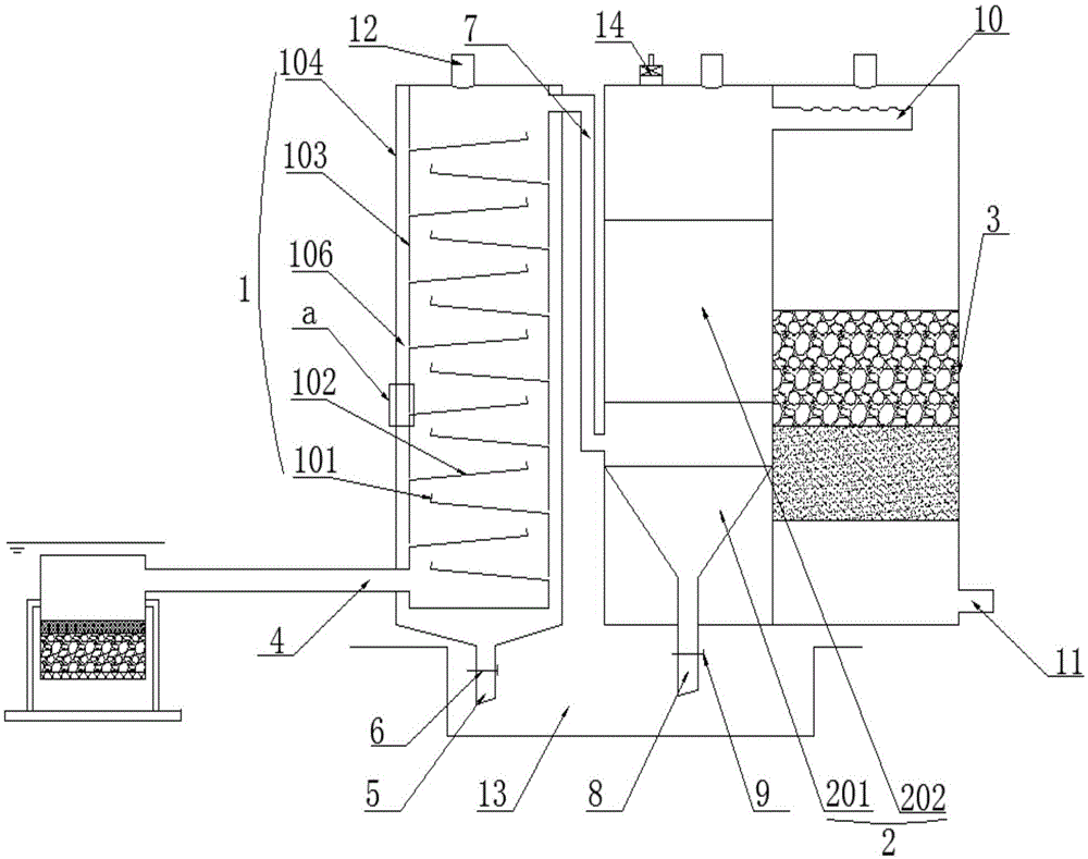 Clean water treatment device with taken water filtering device