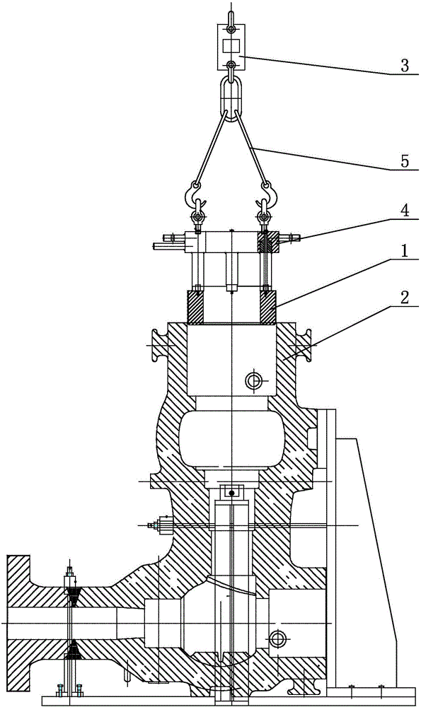 Method for assembling large-diameter tooth-shaped thread ring of high-pressure main steam valve of steam turbine
