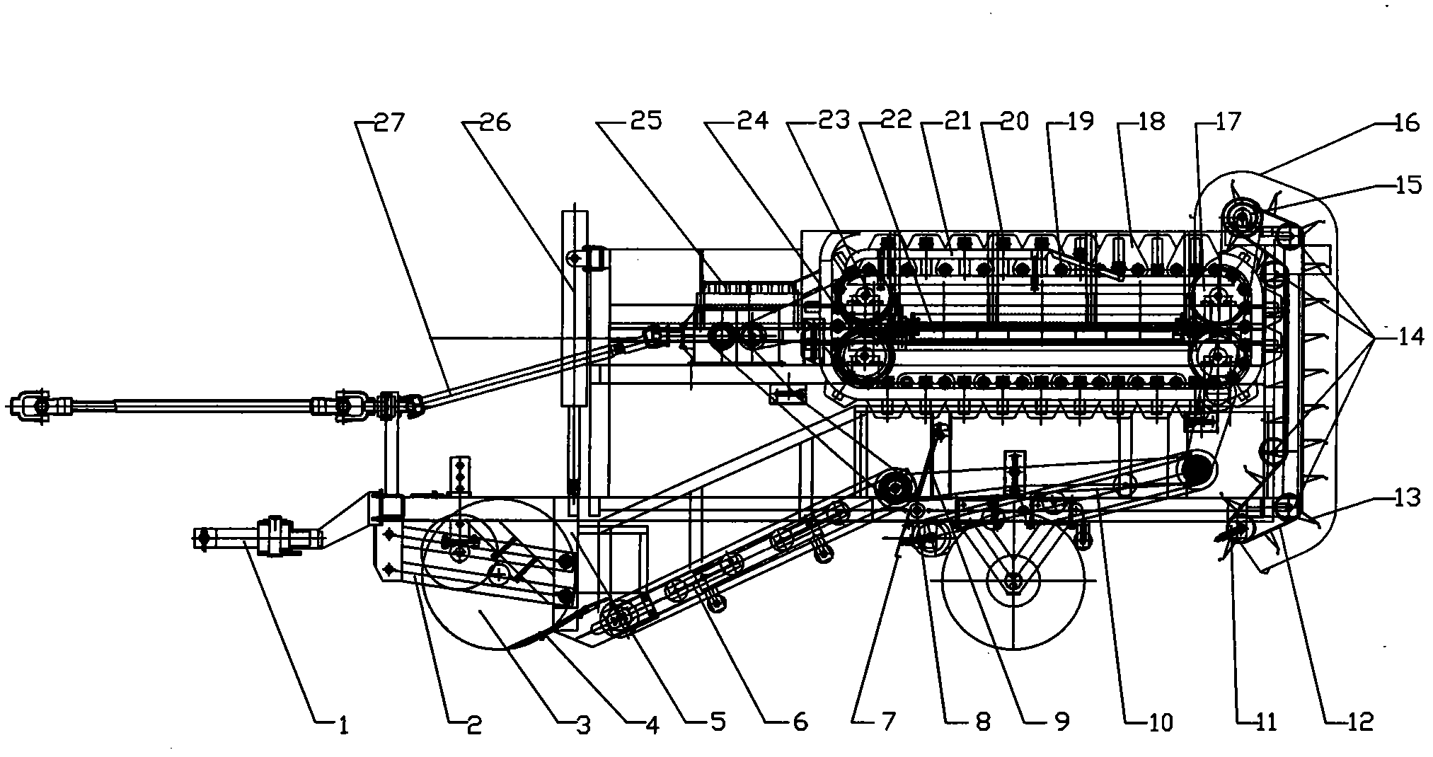 Grading type combined harvester for potatoes