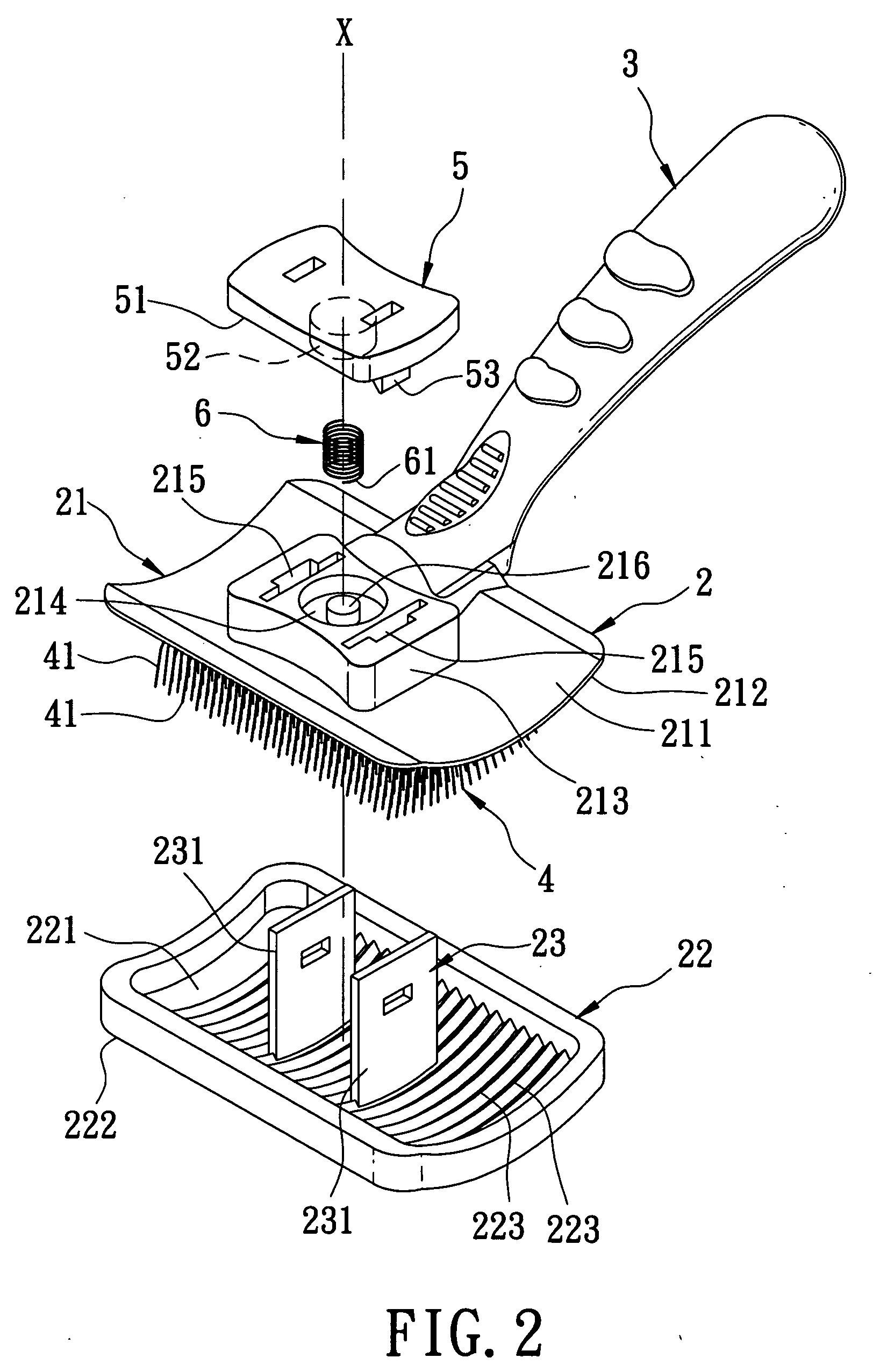 Brush provided with retractable bristles to facilitate removal of tangled hair strands
