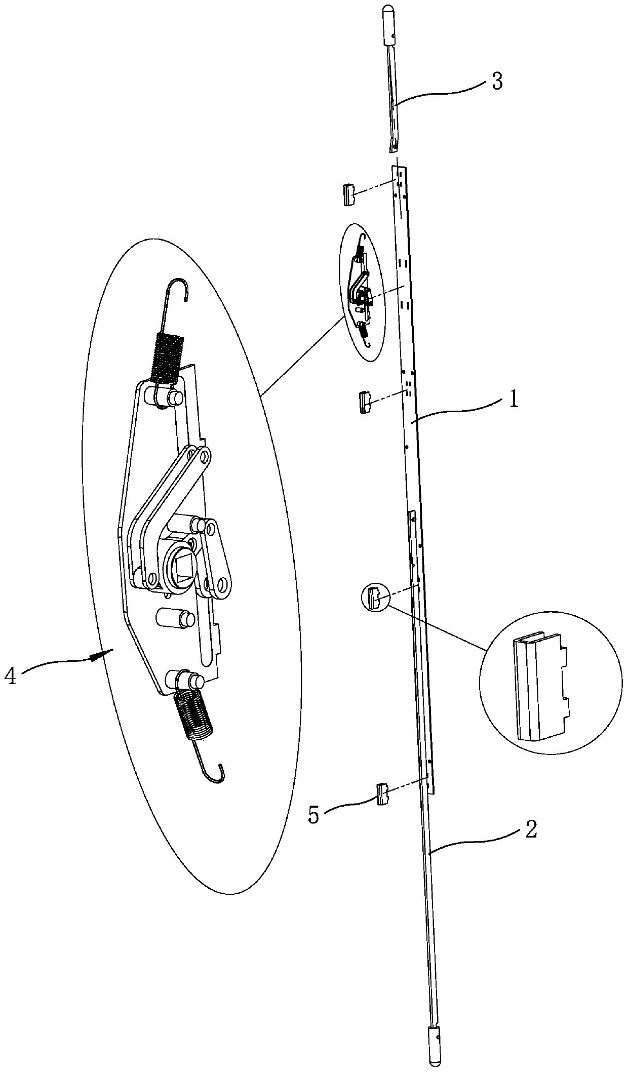 Connecting rod transmission self-locking mechanism